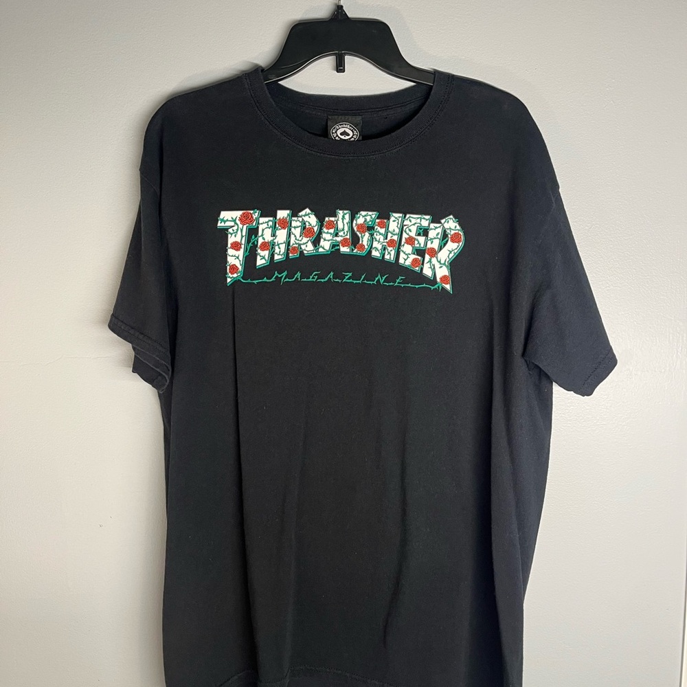 Thrasher Black Graphic Tee Size Large